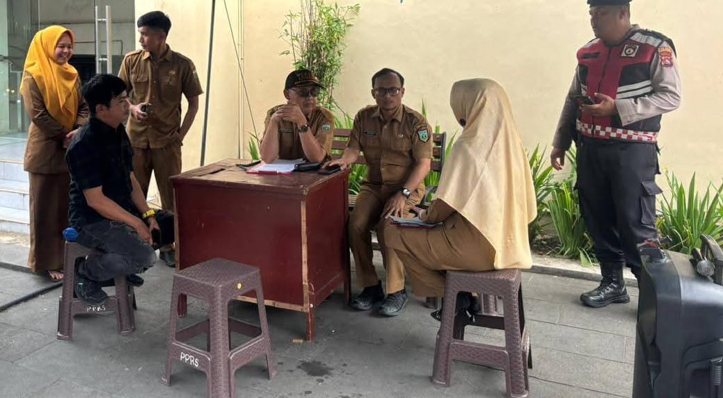 Suasana pendataan gepeng